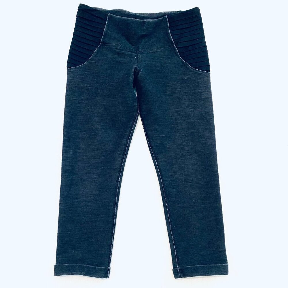 Lululemon leggings Women's 4 grey Aphrodite crop yoga workout athleisure weights - Picture 1 of 12